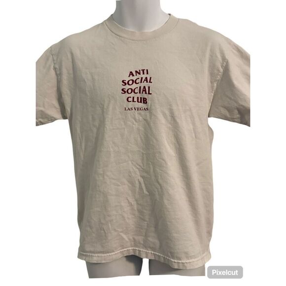 Anti Social Club Las Vegas White T-Shirt. Size Medium - Picture 1 of 5